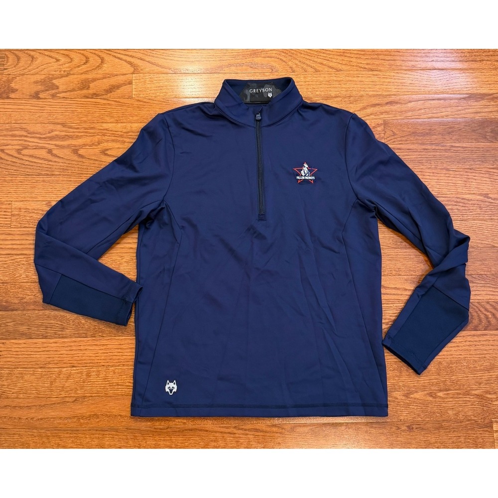 Greyson Sequoia 1/4 Zip Performance Pullover Golf Mens Small Fallen Patriots